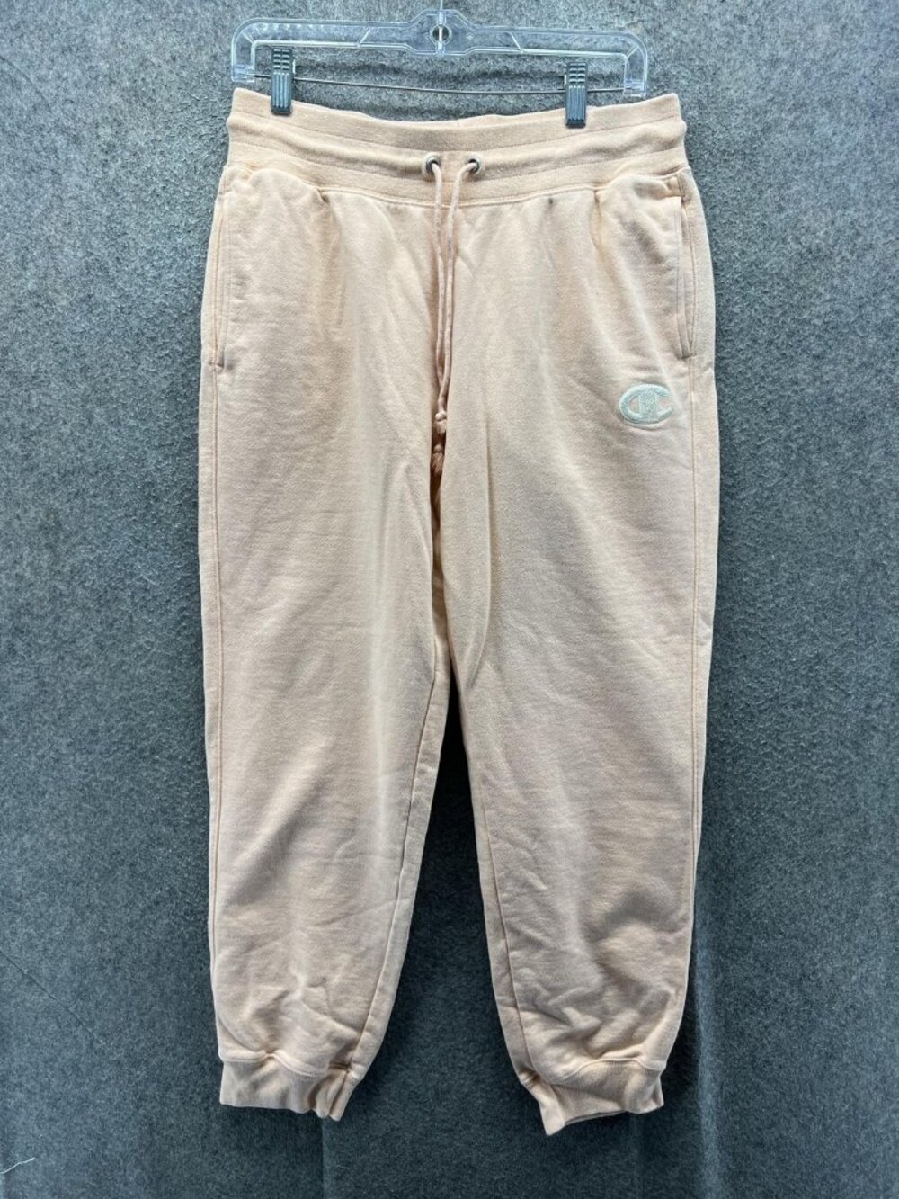 Champion Reverse Weave Sweatpants Women Large Pink Fleece Tapered Athletic Pants